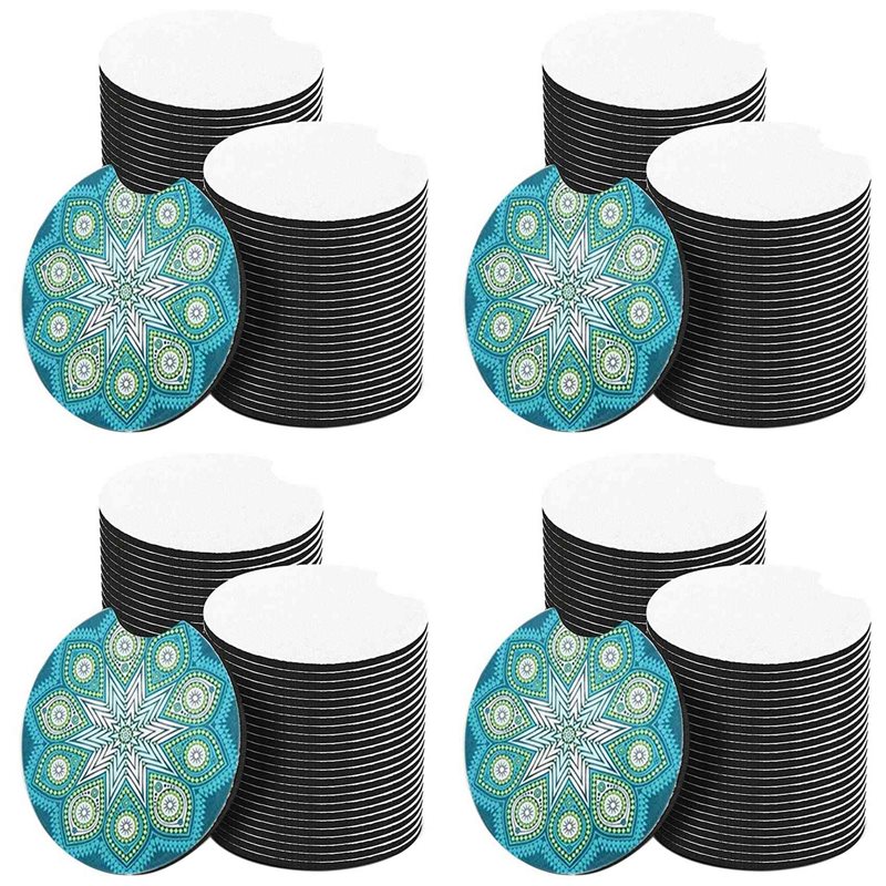 Coaster Sublimation Blank - ABVS 200 stuks blanco sublimatie-onderzetters voor